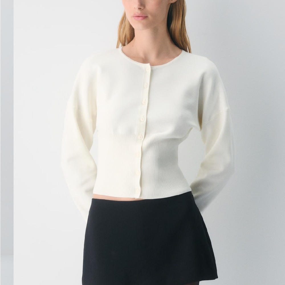 Wilfred Cream Button-Up Sweater